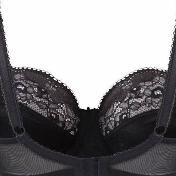 Panache Clara Full Cup Underwire Lace Bra Black 34J NWT - Picture 11 of 11